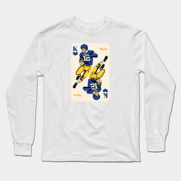 Los Angeles Rams King of Hearts Long Sleeve T-Shirt by Rad Love